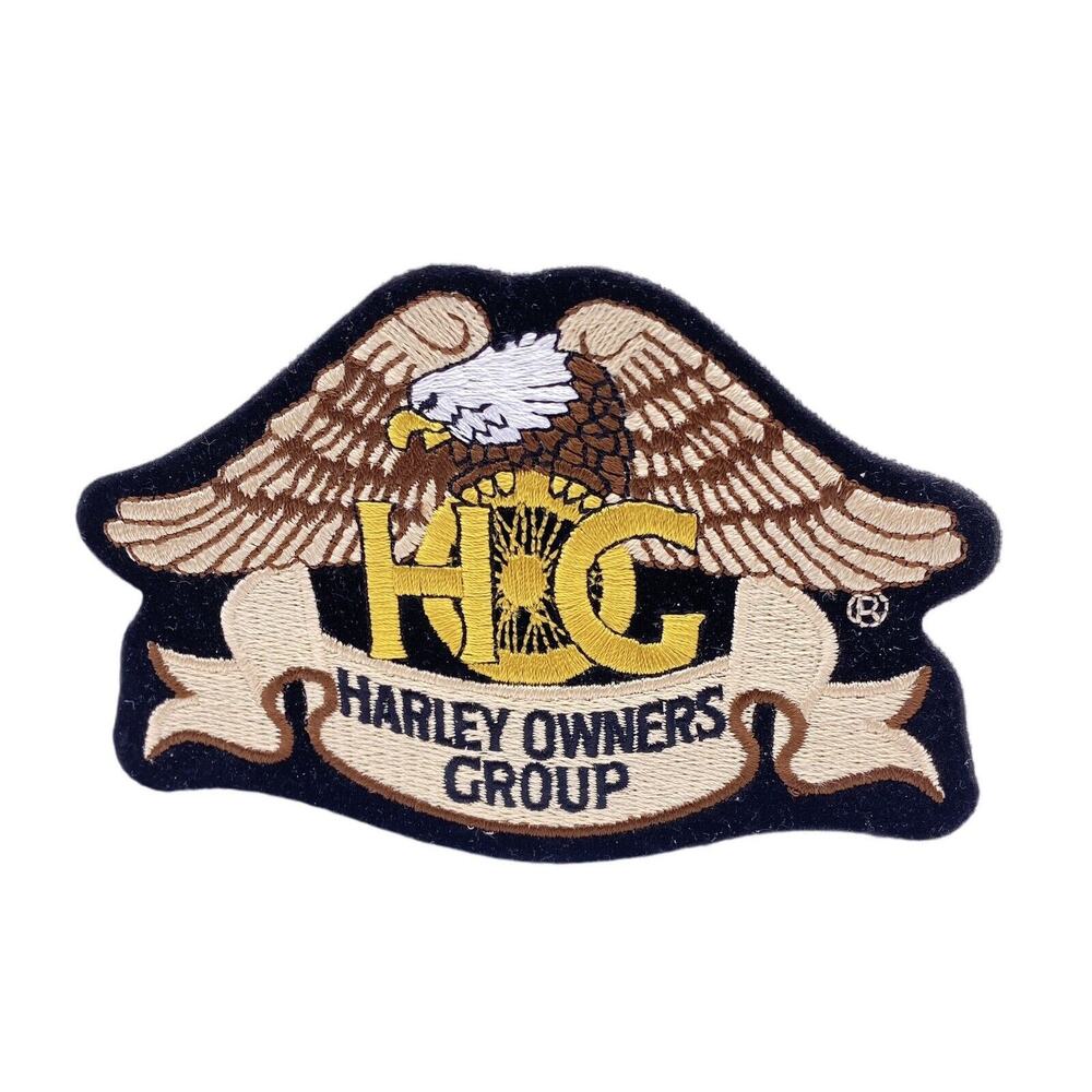 Harley Davidson Owners Group HOG Eagle Spokes Sew On Embroidered 4" Patch NOS